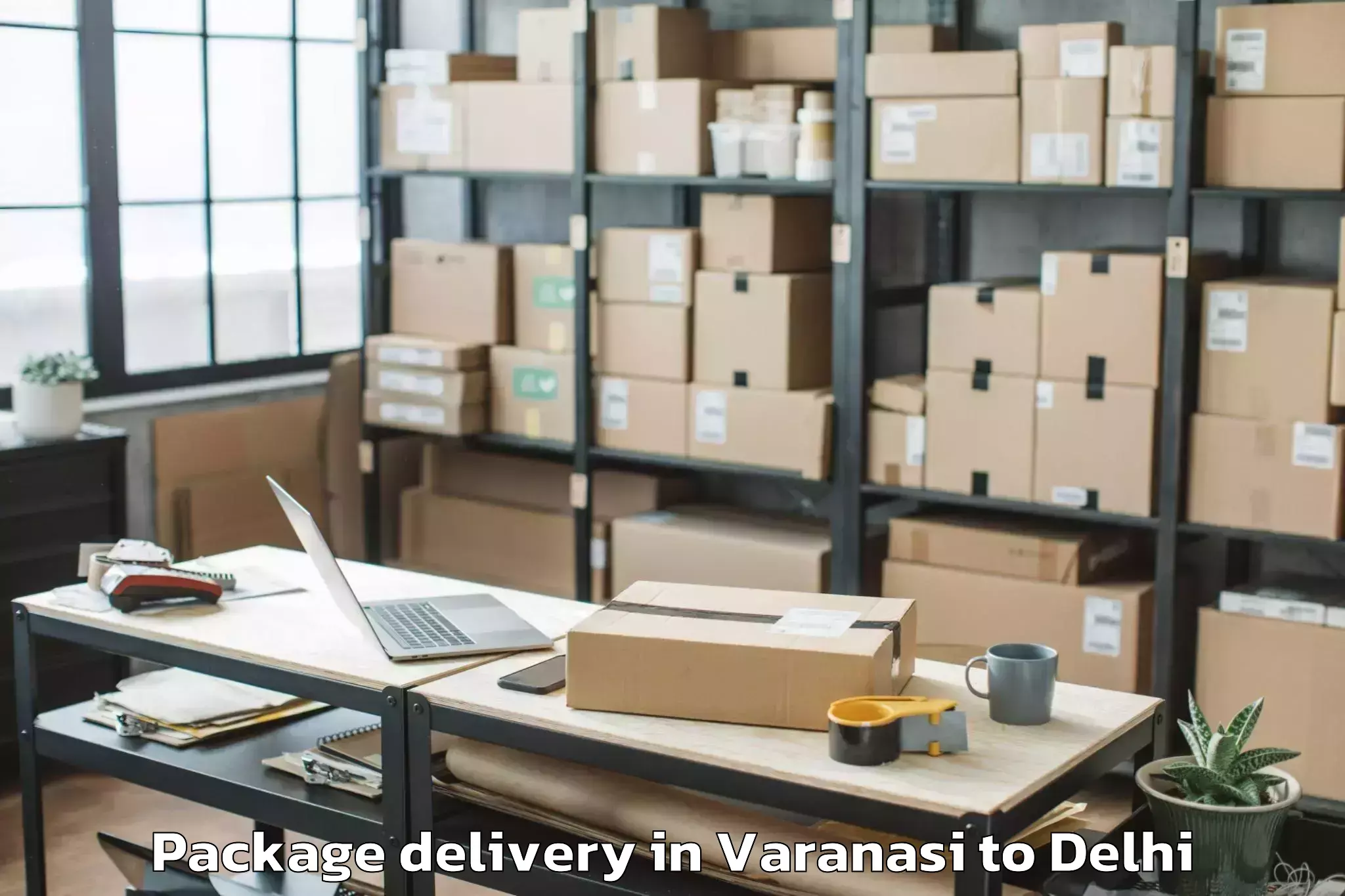 Quality Varanasi to Jamia Millia Islamia New Delhi Package Delivery